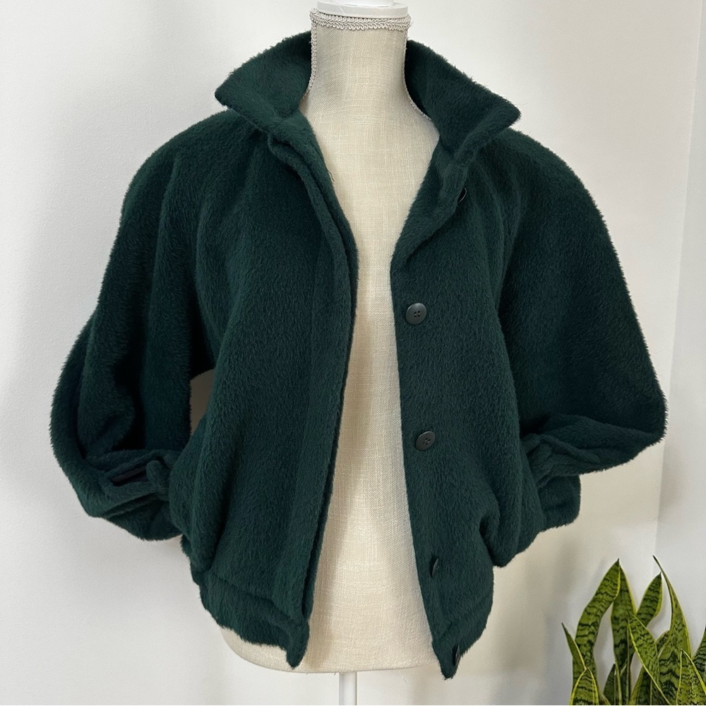 The Peruvian Connection Alpaca & Wool Dark Green Jacket Vintage